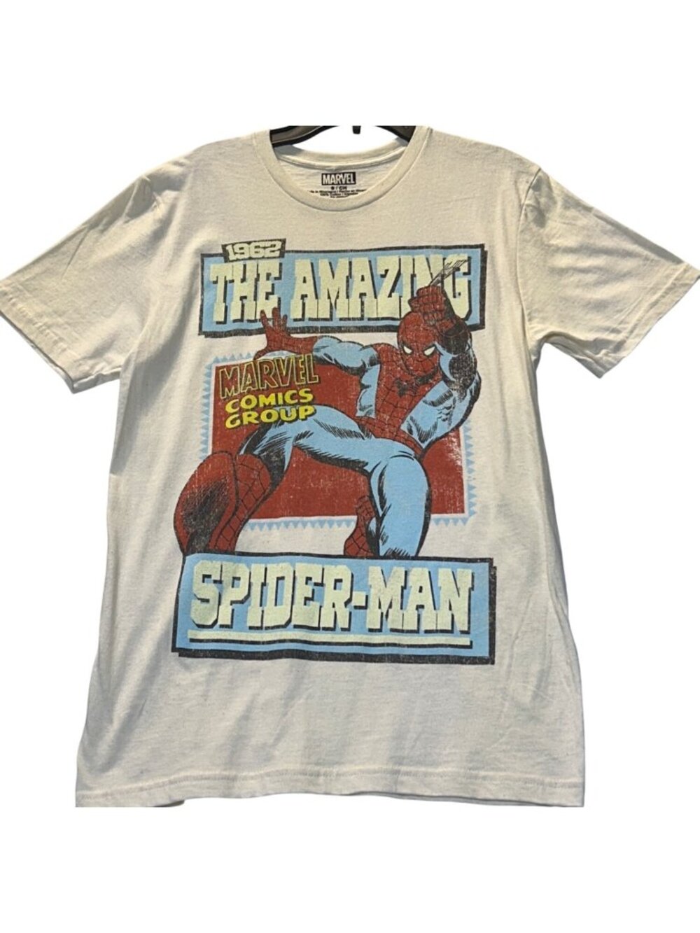 Marvel The Amazing Spider-Man 1962 Graphic T-Shirt Small White Cotton Classic